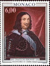 Timbre Honoré II - Honoré II on a Monaco postage stamp