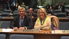 Accord Paris - M. Bruno Lassagne, Directeur de l’Aviation Civile et Mme Diane Vachon, Consul Général de Monaco à Montréal et Représentant permanent de Monaco à l'OACI ©DR