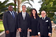Accréditations Sénégal Argentine Quebec - From left to right:H.E. Mr Bassirou Sene, Ambassador Extraordinary and Plenipotentiary of the Republic of Senegal, Mr Gilles Tonelli, Minister of Foreign Affairs and Cooperation, Ms Line Beauchamp, General Delegate of Quebec, and H.E. Mr Jorge Marcelo Faurie, Ambassador Extraordinary and Plenipotentiary of the Republic of Argentina © Government Communication Department / Charly Gallo