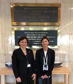 OMI - Isabelle Rosabrunetto, Monaco’s Permanent Representative to the International Maritime Organization (IMO), and Armelle Roudaut-Lafon, Deputy Permanent Representative © DR