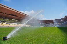 Réfection Pelouse stade - Pitch renovation at Louis II Stadium © Government Communication Department /Michael Alesi