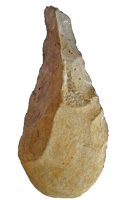 Biface - Biface retrouvé dans la Grotte de l'Observatoire. Coll. MAPM