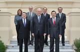Premier Conseil de Gouvernement de l'année - S.E. M. Michel Roger entouré de Paul Masseron, Conseiller de Gouvernement pour l’Intérieur, Stéphane Valeri, Conseiller de Gouvernement pour les Affaires Sociales et la Santé, Marie-Pierre Gramaglia, Conseiller de Gouvernement pour l’Equipement, l’Environnement et l’Urbanisme, José Badia, Conseiller de Gouvernement pour les Relations Extérieures, Jean Castellini, Conseiller de Gouvernement pour les Finances et l'Economie, et Robert Colle, Secrétaire Général du Ministre d’Etat. ©Centre de Presse de Monaco/Charly Gallo Premier Conseil de Gouvernement de l'année - S.E. M. Michel Roger entouré de Paul Masseron, Conseiller de Gouvernement pour l’Intérieur, Stéphane Valeri, Conseiller de Gouvernement pour les Affaires Sociales et la Santé, Marie-Pierre Gramaglia, Conseiller de Gouvernement pour l’Equipement, l’Environnement et l’Urbanisme, José Badia, Conseiller de Gouvernement pour les Relations Extérieures, Jean Castellini, Conseiller de Gouvernement pour les Finances et l'Economie, et Robert Colle, Secrétaire Général du Ministre d’Etat. ©Centre de Presse de Monaco/Charly Gallo