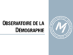 Couverture Observatoire Démographie Couverture Observatoire Démographie