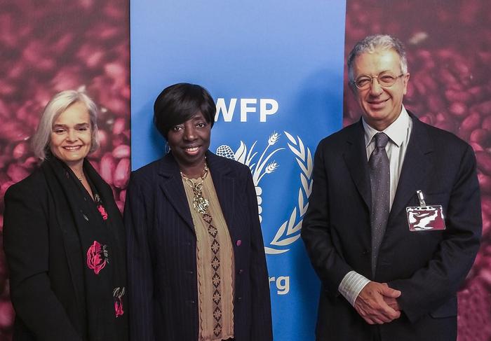 Monaco participe à la 2ème Session ordinaire du Conseil d’administration du Programme Alimentaire Mondial - Mme Martine Garcia, Représentant suppléant adjoint près la FAO/PAM, Mme Adama Diop Faye, Directrice du Bureau de liaison du PAM en France et S.E. M. Robert Fillon, Ambassadeur de Monaco en Italie, Représentant permanent près la FAO/PAM ©DR