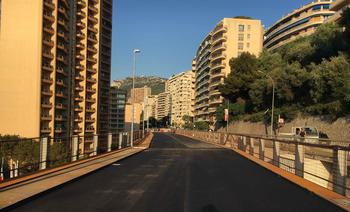 Boulevard du Larvotto  - Vue du pont avant sa mise en service