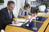 signature accord Conseil Europe 2018 - S.E. M. Rémi Mortier, Ambassadeur, Représentant permanent de la Principauté de Monaco auprès du Conseil de l’Europe, et Mme Gabriella Battaini-Dragoni, Secrétaire générale adjointe du Conseil de l’Europe ©DR