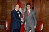 Visite Souverain Canada - Rencontre de S.A.S. le Prince Souverain avec Justin Trudeau, 1er Ministre du Canada ©Palais Princier/Frédéric Nebinger