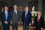 1-Visite officielle Frédéric VEAUX, Directeur Général de la Police Nationale française. ©Palais princier-Gaëtan Luci - 1- S.A.S. le Prince Souverain entouré de M. Frédéric VEAUX et M. Richard MARANGONI (à gauche) et de M. Patrice CELLARIO (à droite). ©Palais princier-Gaëtan Luci 1-Visite officielle Frédéric VEAUX, Directeur Général de la Police Nationale française. ©Palais princier-Gaëtan Luci - 1- S.A.S. le Prince Souverain entouré de M. Frédéric VEAUX et M. Richard MARANGONI (à gauche) et de M. Patrice CELLARIO (à droite). ©Palais princier-Gaëtan Luci