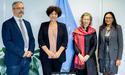 6AG NU environemental 23 - de gauche à droite : Wilfrid DERI (point focal de Monaco), Frédérique VIDAL (représentant permanent de Monaco), Inger ANDERSEN (Directeur Exécutif PNUE), Radhika OCHALIK (Directeur PNUE).©DR 6AG NU environemental 23 - de gauche à droite : Wilfrid DERI (point focal de Monaco), Frédérique VIDAL (représentant permanent de Monaco), Inger ANDERSEN (Directeur Exécutif PNUE), Radhika OCHALIK (Directeur PNUE).©DR