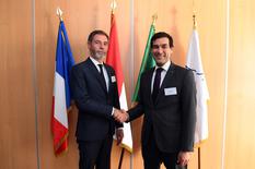 7e COP Pelagos - Ludovic Schultz, Head of the French Delegation, representing H.E. Mr Xavier Sticker, and Cyril Gomez, Head of the Monegasque Delegation. © Manuel Vitali / Government Communication Department. 