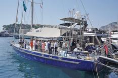 ACCOBAMS Song of the whale - De gauche à droite : S.E. Mme Marine De Carné-Trécesson, Ambassadeur de France à Monaco ; Simone Panigada, Président du Comité scientifique d'ACCOBAMS ; Marie-Pierre Gramaglia, Conseiller de Gouvernement-Ministre de l'Equipement, de l'Environnement et de l'Urbanisme ; S.E. M. Bernard Fautrier, Vice-président et Administrateur délégué de la Fondation du Prince Albert II de Monaco ; S.E. M. Cristiano Gallo, Ambassadeur d'Italie à Monaco ; Florence Descroix Comanducci, Secrétaire Exécutif de l’ACCOBAMS ; Armelle Roudaut-Lafon, Directeur des Affaires Maritimes ; Cyril Gomez, Directeur Général de l'Equipement, de l'Environnement et de l'Urbanisme ; Fannie Dubois; Secrétaire Exécutif de l'accord PELAGOS et Julien Semelin de la Fondation MAVA ©Direction de la Communication/Michaël Alesi