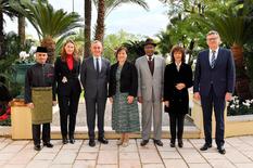 Accréditations Ambassadeurs 06-12-2019 - From left to right: H.E. Dato’ Dr Azfar Mohamad Mustafar, Malaysian Ambassador; Anne-Marie Boisbouvier, Advisor in the Prince's Cabinet; H.E. Mr Didier Lenoir, Accredited Ambassador of the European Union to the Principality of Monaco; Isabelle Rosabrunetto, Director-General of the Ministry of Foreign Affairs and Cooperation; H.E. Mr Toumani Djimé Diallo, Ambassador of the Republic of Mali; Marie-Catherine Caruso, Director of Diplomatic and Consular Relations, and H.E. Mr Igor Fissenko, Ambassador of the Republic of Belarus © Government Communication Department / Charly Gallo 