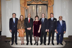 Accréditations Ambassadeurs 28-02-19 - From left to right: Mr Michel Dotta, Consul of Panama; Ms Donatella Campioni, Consul of Bosnia and Herzegovina; H.E. Mr Kemal Muftic, Ambassador of Bosnia and Herzegovina; Ms Isabelle Rosabrunetto, Director General of Foreign Affairs and Cooperation; H. E. Mr José A. Fabrega Roux, Ambassador of the Republic of Panama; H.E. Mr Dario Item, Ambassador of Antigua and Barbuda; and H.E. Dr Muhammad Abdul Ghaffar, Ambassador of the Kingdom of Bahrain © Government Communication Department/Michael Alesi 