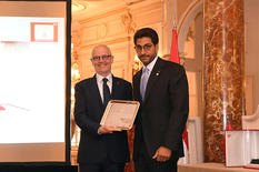 AG ACHM - S.E. M. Serge Telle, Ministre d’Etat et M. Moustapha El-Solh Consul honoraire du Liban, Président de l'ACHM ©Manuel Vitali/Direction de la Communication