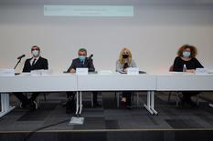 AG Tribunal du Travail - From left to right: Mr Karim Tabchiche, Chairman; Mr Michel Gramaglia, Vice-Chairman; Ms Sandrine Ferrer-Jaussein, Chief Secretary; Ms Christèle Settinieri, Deputy Secretary © Government Communication Department/Michael Alesi