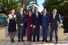 Ambassadeurs Israêl Allemagne - A la droite de M. Gilles Tonelli, Conseiller de Gouvernement pour les Relations Extérieures et la Coopération : S.E. Mme Aliza Bin-Noun, Ambassadeur Extraordinaire et Plénipotentiaire d’Israël et S.E. M. Nikolaus Meyer-Landrut, Ambassadeur Extraordinaire et Plénipotentiaire de la République Fédérale d’Allemagne. ©Charly Gallo Centre de Presse