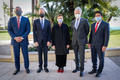 Ambassadeurs 11 février 2021 - De gauche à droite : S.E. M. Ali Abdulla Alahmed, Ambassadeur de l’Etat des Emirats Arabes Unis ; S.E. M. Hakan Akesson, Ambassadeur de Suède ; Isabelle Rosabrunetto, Directeur Général du Département des Relations Extérieures et de la Coopération ; S.E. M. Hans-Dieter Lucas, Ambassadeur de la République fédérale d’Allemagne et S.E. M. Sophann Ket, du Royaume du Cambodge ; ©Direction de la Communication/Michael Alesi Ambassadeurs 11 février 2021 - De gauche à droite : S.E. M. Ali Abdulla Alahmed, Ambassadeur de l’Etat des Emirats Arabes Unis ; S.E. M. Hakan Akesson, Ambassadeur de Suède ; Isabelle Rosabrunetto, Directeur Général du Département des Relations Extérieures et de la Coopération ; S.E. M. Hans-Dieter Lucas, Ambassadeur de la République fédérale d’Allemagne et S.E. M. Sophann Ket, du Royaume du Cambodge ; ©Direction de la Communication/Michael Alesi