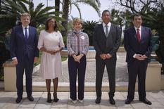 Ambassadeurs accrédités - Estonie, Pérou, Jamaïque et Cuba - De gauche à droite : S.E. M. Lembit UIBO, Ambassadeur Extraordinaire et Plénipotentiaire d’Estonie, S.E. Mme Symone Marie BETTON-NAYO, Ambassadeur Extraordinaire et Plénipotentiaire de Jamaïque, Mme Isabelle Berro-Amadeï, Conseiller de Gouvernement-Ministre pour les Relations Extérieures et la Coopération, S.E. M. Otto VAILLANT FRIAS, Ambassadeur Extraordinaire et Plénipotentiaire de Cuba et S.E. M. Rolando Javier RUIZ-ROSAS CATERIANO, Ambassadeur Extraordinaire et Plénipotentiaire du Pérou. © Stéphane Danna - Direction de la Communication