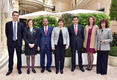 Ambassadeurs Djibouti et Equateur - Mme Isabelle Rosabrunetto, Directeur Général du Département des Relations Extérieures et la Coopération, entourée des Ambassadeurs et des personnalités. © Centre de Presse / Charly Gallo