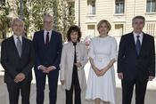 Ambassadeurs - From left to right: H.E. Mr Alberto di Luca, Ambassador Extraordinary and Plenipotentiary of the Sovereign Military Order of Malta, H.E. Mr Stephan Steinlein, Ambassador Extraordinary and Plenipotentiary of the Federal Republic of Germany, Ms Marie-Catherine Caruso-Ravera, Director of Diplomatic and Consular Relations, H.E. Ms Christina Kokkinakis, Ambassador Extraordinary and Plenipotentiary of the European Union, and H.E. Mr Yunus Demirer, Ambassador Extraordinary and Plenipotentiary of the Republic of Türkiye.© Government Communication Department – Manuel Vitali