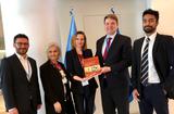 CA du PAM - De gauche à droite : M. Ramin Gallenbacher, Senior Programme Officer Technical Assistance, Private Sector Partnership and Innovation ; Mme Martine Garcia-Mascarenhas, Deuxième Secrétaire et Représentant permanent adjoint près la FAO et le PAM ; Mme Emilie Larese-Silvestre, Chef de division à la Direction de la coopération internationale ; M. David Ryckembusch, Chief of Technical Assistance, Private Sector Partnership and Innovation et M. Altan Butt, External Affairs Officer CA du PAM - De gauche à droite : M. Ramin Gallenbacher, Senior Programme Officer Technical Assistance, Private Sector Partnership and Innovation ; Mme Martine Garcia-Mascarenhas, Deuxième Secrétaire et Représentant permanent adjoint près la FAO et le PAM ; Mme Emilie Larese-Silvestre, Chef de division à la Direction de la coopération internationale ; M. David Ryckembusch, Chief of Technical Assistance, Private Sector Partnership and Innovation et M. Altan Butt, External Affairs Officer