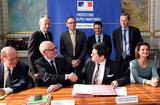 Voir la photo - Serge Telle, Ministre d’Etat, et Georges-François Leclerc, préfet des Alpes-Maritimes, entourés des personnalités françaises © - Direction de la Communication – Manuel Vitali Voir la photo - Serge Telle, Ministre d’Etat, et Georges-François Leclerc, préfet des Alpes-Maritimes, entourés des personnalités françaises © - Direction de la Communication – Manuel Vitali