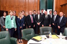 Commission Mise à Jour des Codes - De gauche à droite : Mlle Alexia Brianti, Mme Cécile Chatel-Petit, M. Hervé Poinot, Mme Brigitte Grinda-Gambarini, M. Arnaud Hamon, Dr Jacques Rit, Me Thomas Brezzo, Me Yann Lajoux, MM. Maxime Maillet, Laurent Anselmi, Professeurs Yves Strickler, Jean-François Renucci, Roger Bernardini - © Direction de la Communication / Manuel Vitali