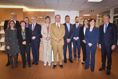 Conseil scientifique IMSEE - The Scientific Council for Statistics and Economic Studies (from left to right): Séverine Canis, Jean-Franck Bussotti, Sophie Vatrican, Dominique Bureau, Serge Pierryves, Sophie Vincent, Pierre-André Chiappori, Jean-Jacques Campana, Pierre Van Klaveren, Caroline Rougaignon, Céline Cottalorda and Michel Dotta. © Government Communication Department / Michael Alesi