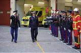 Contre-Amiral Lionel Mathieu (BMPM) - Lieutenant-Colonel Maxime Yvrard, Chef de Corps des Sapeurs-Pompiers de Monaco et le Contre-Amiral Lionel Mathieu, Commandant du Bataillon de Marins-Pompiers de Marseille ©DR