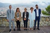 CRM - Comité pour la promotion et la protection des droits des femmes. ©Direction de la Communication-Manuel Vitali - From left to right: Mr Yann Bertrand, Executive Director of the Monaco Red Cross; Ms Bettina Ragazzoni Janin, General Treasurer of the Monaco Red Cross; Ms Isabelle Berro-Amadeï, Chair of the Women’s Rights Committee; Ms Céline Cottalorda, Chief Women’s Rights Officer; and Théo Campana, Women’s Rights Committee. © Government Communication Department / Manuel Vitali