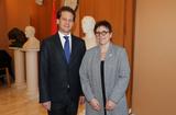 Voir la photo - Isabelle Rosabrunetto, Directeur Général du Département des Relations extérieures et de la Coopération et Kristóf Altusz, Secrétaire d'Etat adjoint au Ministère des Affaires Etrangères et du Commerce de Hongrie - ©Direction de la Communication/Frédéric Nebinger Voir la photo - Isabelle Rosabrunetto, Directeur Général du Département des Relations extérieures et de la Coopération et Kristóf Altusz, Secrétaire d'Etat adjoint au Ministère des Affaires Etrangères et du Commerce de Hongrie - ©Direction de la Communication/Frédéric Nebinger
