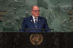 Discours de SAS le Prince Albert II en 2022 lors de la 77ème AG de l'ONU © UN Photo - Cia Pak - Discours de SAS le Prince Albert II en 2022 lors de la 77ème AG de l'ONU © UN Photo - Cia Pak