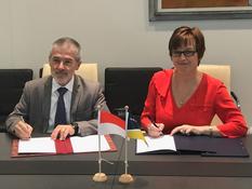 Europol accord - M. Patrice Cellario, Conseiller de Gouvernement-Ministre de l'Intérieur, et Mme Catherine De Bolle, Directeur Exécutif d'Europol ©DR 