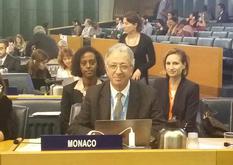 FAO 2018 - De gauche à droite : Yordanos Pasquier, Responsable programmes senior à la DCI, S.E. M. Robert Fillon, Ambassadeur de Monaco en Italie, Représentant près l’Organisation des Nations Unies pour l’alimentation et l’agriculture (FAO) et le Programme alimentaire mondial (PAM et Emilie Silvestre, Coordinatrice des Programmes à la Direction de la Coopération Internationale de Monaco (DCI) ©DR