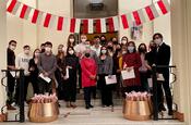 Fondation de Monaco. ©DR - Ms Martine Garcia-Mascarenhas is in the middle, surrounded by all the residents. © DR 