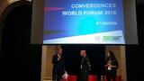 Forum Convergences 2016 - Aux côtés de Gilles Tonelli : David Katz, Fondateur et DG de The Plastic Bank et Alice Frangulian, Secrétaire Général du réseau français pour le développement durable (REFEDD) ©DCI