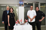 Voir la photo - Légende photo, de gauche à droite : Marc Devito (Consul Honoraire du Canada à Monaco), France Rioux, (Présidente du Canadian Club de Monaco) et Raphaël et Daniel Vézina (chefs canadiens) © – Direction de la Communication / Manuel Vitali