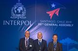 Interpol 3 - La délégation monégasque (de gauche à droite) : Stéphane GIORGETTI, Commandant-principal, en charge par intérim des fonctions de Chef de la Division de police Judiciaire, Richard MARANGONI et Olivier JUDE, Commandant, Chef de la Section de Coopération Internationale. ©DR Interpol 3 - La délégation monégasque (de gauche à droite) : Stéphane GIORGETTI, Commandant-principal, en charge par intérim des fonctions de Chef de la Division de police Judiciaire, Richard MARANGONI et Olivier JUDE, Commandant, Chef de la Section de Coopération Internationale. ©DR