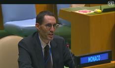 Intervention AIEA - Cédric Braquetti, Conseiller à la Mission permanente de Monaco auprès de l’ONU à New York, lors de son intervention ©DR