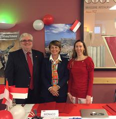 journée francophonie Allemagne - H.E. Ms Isabelle Berro-Amadeï, Ambassador of Monaco in Germany, surrounded by colleagues Mr Lorenzo Ravano and Ms Anne Fantini © DR