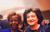 Journée francophonie UNESCO - S.E. Mme Louise Mushikiwabo, Secrétaire générale de l'Organisation internationale de la francophonie et S.E. Mme Yvette Lambin Berti, Ambassadeur, Délégué Permanent de Monaco auprès de l'UNESCO ©DR