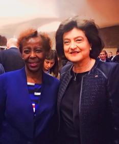 Journée francophonie UNESCO - S.E. Mme Louise Mushikiwabo, Secrétaire générale de l'Organisation internationale de la francophonie et S.E. Mme Yvette Lambin Berti, Ambassadeur, Délégué Permanent de Monaco auprès de l'UNESCO ©DR