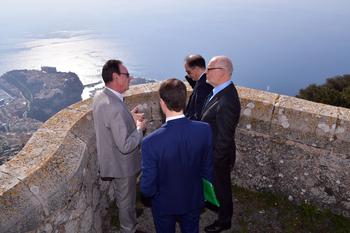 ME fort Tete de chien ©Charly Gallo - Direction de la Communication - Serge Telle, Minister of State, with Jean-Jacques Raffaele, Mayor of La Turbie, Jean Castellini, Minister of Finance and Economy, and Rémy Rolland, Director of the State Property Authority © Charly Gallo– Government Communication Department