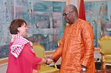 Mission Burkina - Mme Isabelle Rosabrunetto, Directeur Général du Département pour les Relations Extérieures et la Coopération et S.E.M. Roch Marc Christian Kabore, Président du Burkina Faso ©DIRCOM:Présidence du Faso Mission Burkina - Mme Isabelle Rosabrunetto, Directeur Général du Département pour les Relations Extérieures et la Coopération et S.E.M. Roch Marc Christian Kabore, Président du Burkina Faso ©DIRCOM:Présidence du Faso