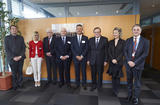 Monaco à Strasbourg - Légende phot o: De gauche à droite : M. Gabriel Revel, Adjoint au Représentant Permanent de Monaco auprès du Conseil de l’Europe ; Mme Brigitte Grinda-Gambarini, Première Présidente de la Cour d’Appel ; M. Jean-Pierre Dumas, Premier Président de la Cour de Révision ; M. Didier Linotte, Président du Tribunal Suprême ; S.E. M. Philippe Narmino, Directeur des Services Judiciaires ; M. Guido Raimondi, Président de la Cour Européenne des Droits de l’Homme (CEDH ; Mme Stéphanie Mourou-Vikström, Juge à la CEDH élue au titre de Monaco et S.E.M. Rémi Mortier, Ambassadeur, Représentant Permanent de Monaco auprès du Conseil de l’Europe © DR