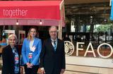 Monaco CSA - De gauche à droite : Mme Martine Garcia-Mascarenhas, Représentant permanent adjoint auprès la FAO ; Mme Émilie Larese-Silvestre, Chef de Division, Direction de la coopération internationale et S.E. M. Robert Fillon, Ambassadeur, Représentant permanent près la FAO ©DR Monaco CSA - De gauche à droite : Mme Martine Garcia-Mascarenhas, Représentant permanent adjoint auprès la FAO ; Mme Émilie Larese-Silvestre, Chef de Division, Direction de la coopération internationale et S.E. M. Robert Fillon, Ambassadeur, Représentant permanent près la FAO ©DR
