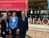 Monaco CSA - De gauche à droite : Mme Martine Garcia-Mascarenhas, Représentant permanent adjoint auprès la FAO ; Mme Émilie Larese-Silvestre, Chef de Division, Direction de la coopération internationale et S.E. M. Robert Fillon, Ambassadeur, Représentant permanent près la FAO ©DR Monaco CSA - De gauche à droite : Mme Martine Garcia-Mascarenhas, Représentant permanent adjoint auprès la FAO ; Mme Émilie Larese-Silvestre, Chef de Division, Direction de la coopération internationale et S.E. M. Robert Fillon, Ambassadeur, Représentant permanent près la FAO ©DR