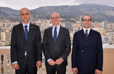 Monaco, San Marin et Andorre HD - Entourent le Ministre d'Etat, de gauche à droite, M. Antoni Martí Petit et M. Nicola RenziCrédit photo : © Charly Gallo / Direction de la Communication