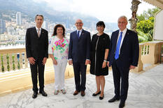 Orlov - From left to right:  Mr. Gilles Tonelli, Minister of Foreign Affairs and Cooperation;  Ms. Ekaterina Seminikhina, Honorary Consul General of the Russian Federation to Monaco;  H.E. Mr. Serge Telle, Minister of State;  H.E. Ms. Mireille Pettiti, Ambassador of Monaco to the Russian Federation;  and H.E. Mr. Alexandre Orlov, Ambassador of the Russian Federation to Monaco © Manuel Vitali Government Communication Department
